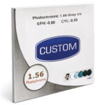 عدسی فتوکرومیک خاکستری ضریب شگست 1.56 CUSTOM PHOTO GRAY