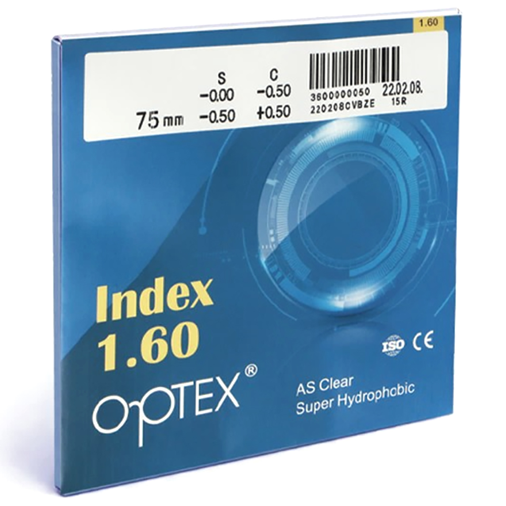 عدسی نیمه فشرده آنتی رفلکس برند اُپتکس ضریب شکست 1.6 OPTEX CLEAR