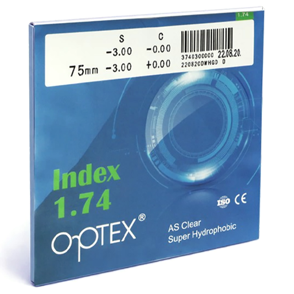 عدسی سوپر فشرده آنتی رفلکس اُپتکس 1.74 OPTEX CLEAR