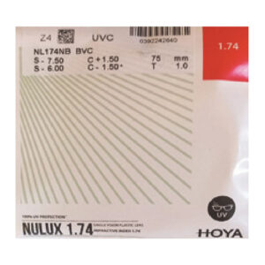 عدسی سوپر فشرده آسفریک هویا HOYA NULUX 1.74