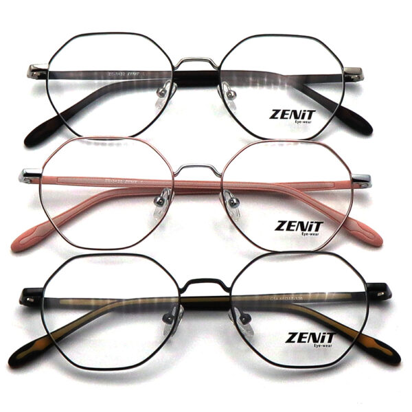 عینک طبی شش ضلعی فلزی Zenit ZE-3432