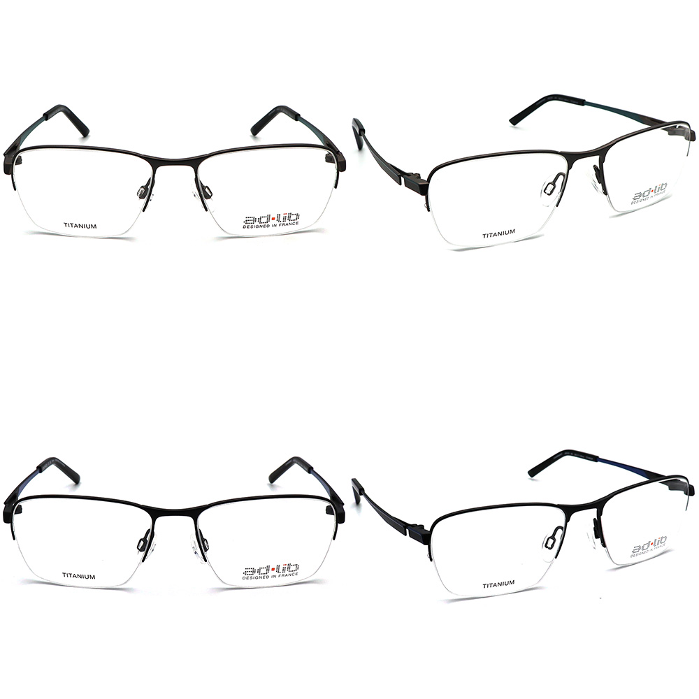 عینک طبی مردانه تیتانیوم نیم فریم برند adlib مدل AB3325