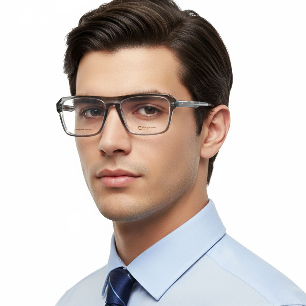 عینک طبی مردانه کائوچو برند اِدی Eddi کد 2454