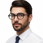 عینک طبی مردانه گرد کائوچو Deeplook 97230