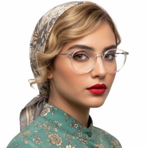 عینک طبی گرد کریستالی یخی Hickmann HI4003