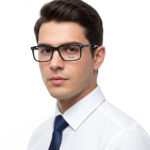 عینک طبی کاوردار مردانه سایز بزرگ OZONE 1438