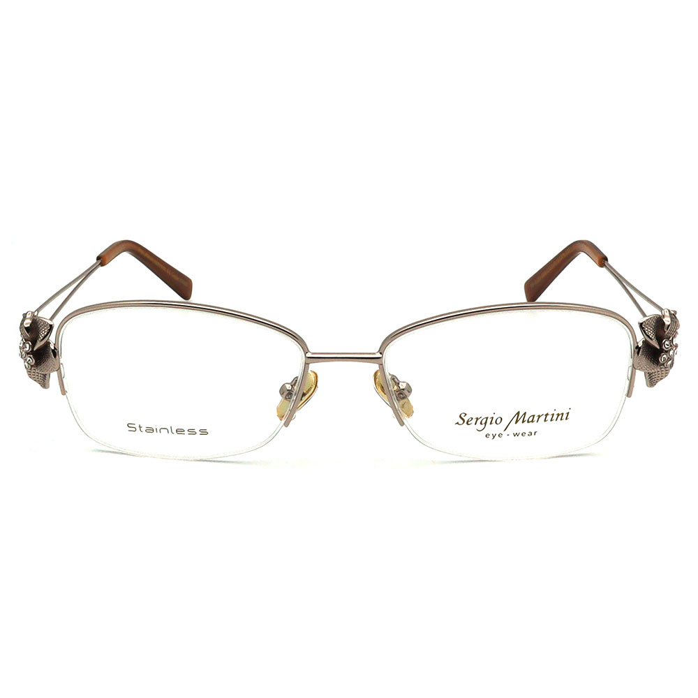 عینک طبی زنانه نیم فریم نگین دار Sergio Martini SM-5121 عینک طبی زنانه نیم فریم نگین دار Sergio Martini SM-5121